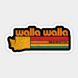 walla walla Washington Retro Sticker